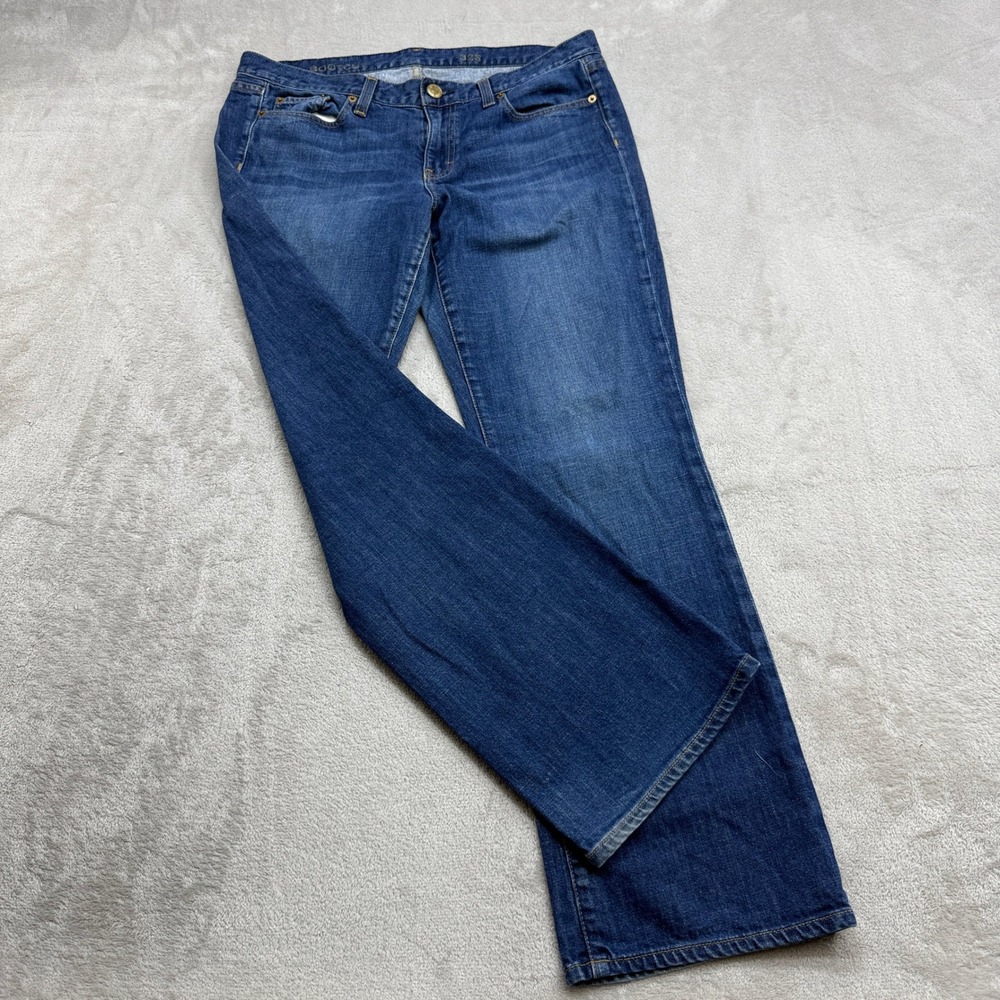 J.Crew Jeans Women 32S Blue Bootcut Mid Rise Stretch Retro Preppy USA Made Denim